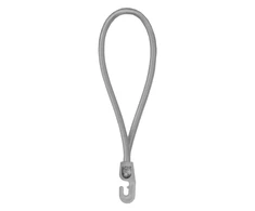 Tvirtinimo elastinė guma su kabliuku Bradas BUNGEE CORD HOOK, 18 cm, 25 vnt., pilka