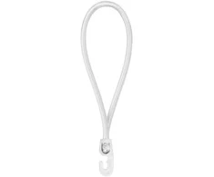 Tvirtinimo elastinė guma su kabliuku Bradas PVC BUNGEE CORD HOOK, 25 cm, balta