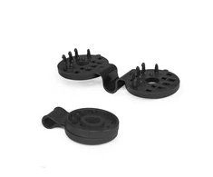 Tvirtinimo klipsai - spaustukai Bradas BUNGEE CORD CLIPS, 50 vnt., juodi