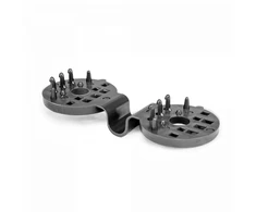 Tvirtinimo klipsai - spaustukai Bradas BUNGEE CORD CLIPS, 50 vnt., pilki