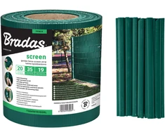 Tvoros juosta Bradas, 19cm x 35m, 450g/m2, + 20 klipsų, žalia