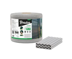 Tvoros juosta / tinklas Bradas, 19cm x 36m, 200g/m2, + 20 klipsų, šviesiai pilka