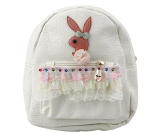 Vaikiška kuprinė su zuikiu, 20 cm, 2.5L, kreminė