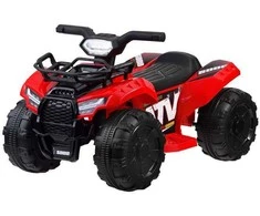 Vaikiškas elektrinis keturratis Quad, raudonas