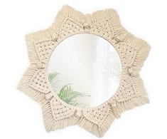 Veidrodis Boho Sun, rusvai gelsvas/Bamboo, 55 cm