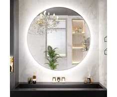 Veidrodis Circle LED, Chrome, 50 cm