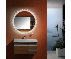 Veidrodis Crystal XO LED, Chrome, 80 cm
