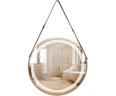 Veidrodis Luma LED, Brushed Gold, 60 cm