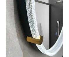 Veidrodis Lumi Lux LED, Juodas/Gold, 70 cm