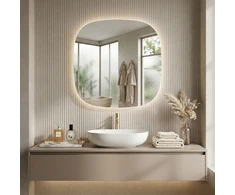 Veidrodis su LED apšvietimu TOP, 70x70 cm