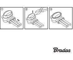 Vejos roboto kontūro laidų jungtys Bradas, 3,4mm, 10 vnt.