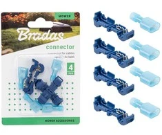 Vejos roboto kontūro laidų jungtys Bradas, 3,4mm, mėlyna, 4 vnt.