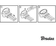 Vejos roboto kontūro laidų jungtys Bradas, 3,4mm, 10 vnt.