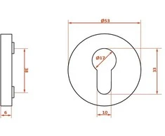 Vidaus durų apyraktė Kuchinox, LO4_3M2A, Satin matt
