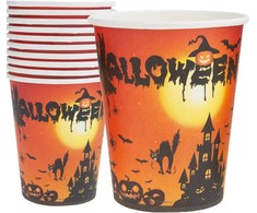 Vienkartiniai popieriniai puodeliai "Halloween", 10 vnt.