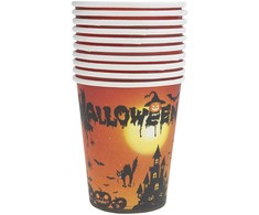 Vienkartiniai popieriniai puodeliai "Halloween", 10 vnt.