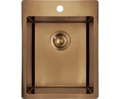 Virtuvinė plautuvė Deante Olfato Precious, ZPO_C10E, Brushed bronze