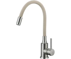 Virtuvinis maišytuvas Kuchinox NAVIRA, B53_461A, Brushed steel/rusvai gelsvas