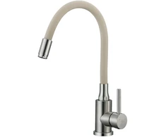 Virtuvinis maišytuvas Kuchinox NAVIRA, B53_461A, Brushed steel/rusvai gelsvas