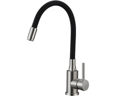 Virtuvinis maišytuvas Kuchinox NAVIRA, B53_761A, Brushed steel/Juodas