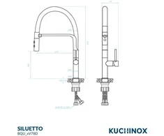 Virtuvinis maišytuvas Kuchinox SILUETTO U, BQU_978D, Graphite