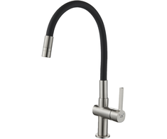 Virtuvinis maišytuvas Laveo Alita BVA_362D, Brushed nickel/Juodas