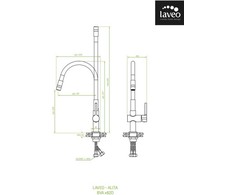 Virtuvinis maišytuvas Laveo Alita BVA_762D, Juodas/Chrome