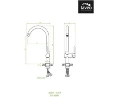 Virtuvinis maišytuvas Laveo Alita U BVA_768D, Juodas
