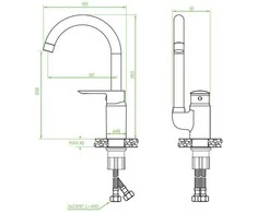 Virtuvinis maišytuvas Laveo Appia, Chrome