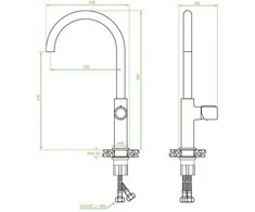 Virtuvinis maišytuvas Laveo Pretto U BAO_068D, Chrome