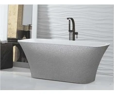 Vonia Besco Assos S-Line Glam Sidabrinis, 160 x 70 cm, su klik-klak chrome