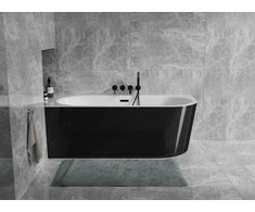 Vonia Besco Avita A-line B&amp;W 150, kairinė, su Klik-klak Graphite su persipylimu slim