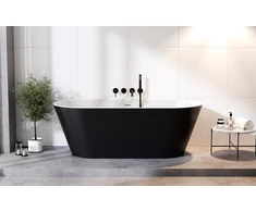 Vonia Besco Deeva Juodas&amp;Baltas, 160 x 75 cm, su gun metal dangteliu