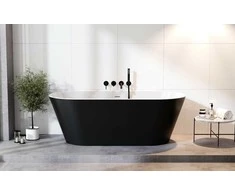 Vonia Besco Deeva Juodas&amp;Baltas, 170 x 80 cm, su gun metal dangteliu