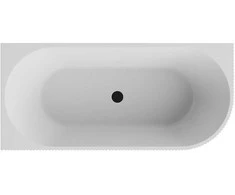 Vonia Besco Denaya Juodas&amp;Baltas, 150 x 75 cm, kairinė, su juodu dangteliu