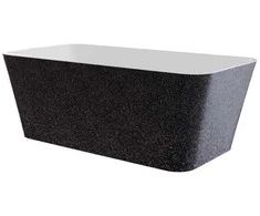Vonia Besco Evita Glam Graphite, 160 x 80 cm, su chrome sifonu