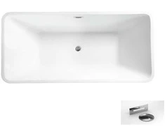 Vonia Besco Evita Glam Graphite, 160 x 80 cm, su chrome sifonu