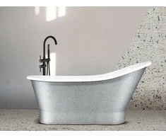 Vonia Besco Gloria Glam Sidabrinis, 150 x 66 cm, su klik-klak chrome