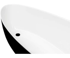 Vonia Besco Goya Juodas&amp;Baltas 170, su Klik-klak Chrome