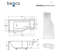 Vonia Besco Integra, 150 x 75 cm, kairinė