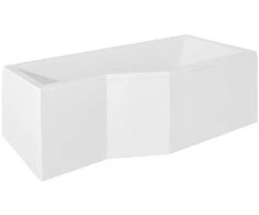 Vonia Besco Integra, 170 x 75 cm, dešininė, su 2 dalių stiklo sienele ir apdaila