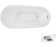 Vonia Besco Melody Glam Graphite, 170 x 80 cm, su chrome sifonu