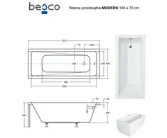 Vonia Besco Modern, 140 x 70 cm