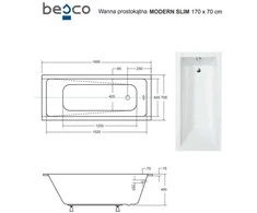 Vonia Besco Modern Slim, 170 x 70 cm