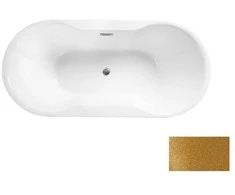 Vonia Besco Navia Glam Gold, 140 x 75 cm, su chrome sifonu