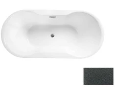 Vonia Besco Navia Glam Graphite, 140 x 75 cm, su chrome sifonu