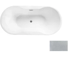 Vonia Besco Navia Glam Sidabrinis, 140 x 75 cm, su chrome sifonu