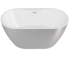 Vonia Besco Navia Glam Sidabrinis, 150 x 80 cm, su baltais dangteliais
