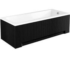 Vonia Besco Optima, 150 x 70 cm, su rifliuota juoda apdaila