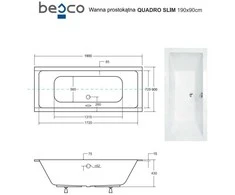 Vonia Besco Quadro Slim, 190 x 90 cm